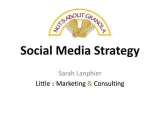 Social Media Strategy Sarah Lanphier LittlesMarketing & Consulting 