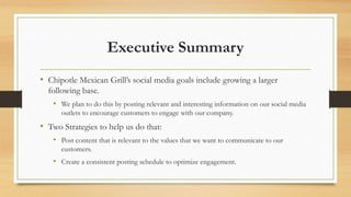 Chipotle Social Media Strategy | PPTX