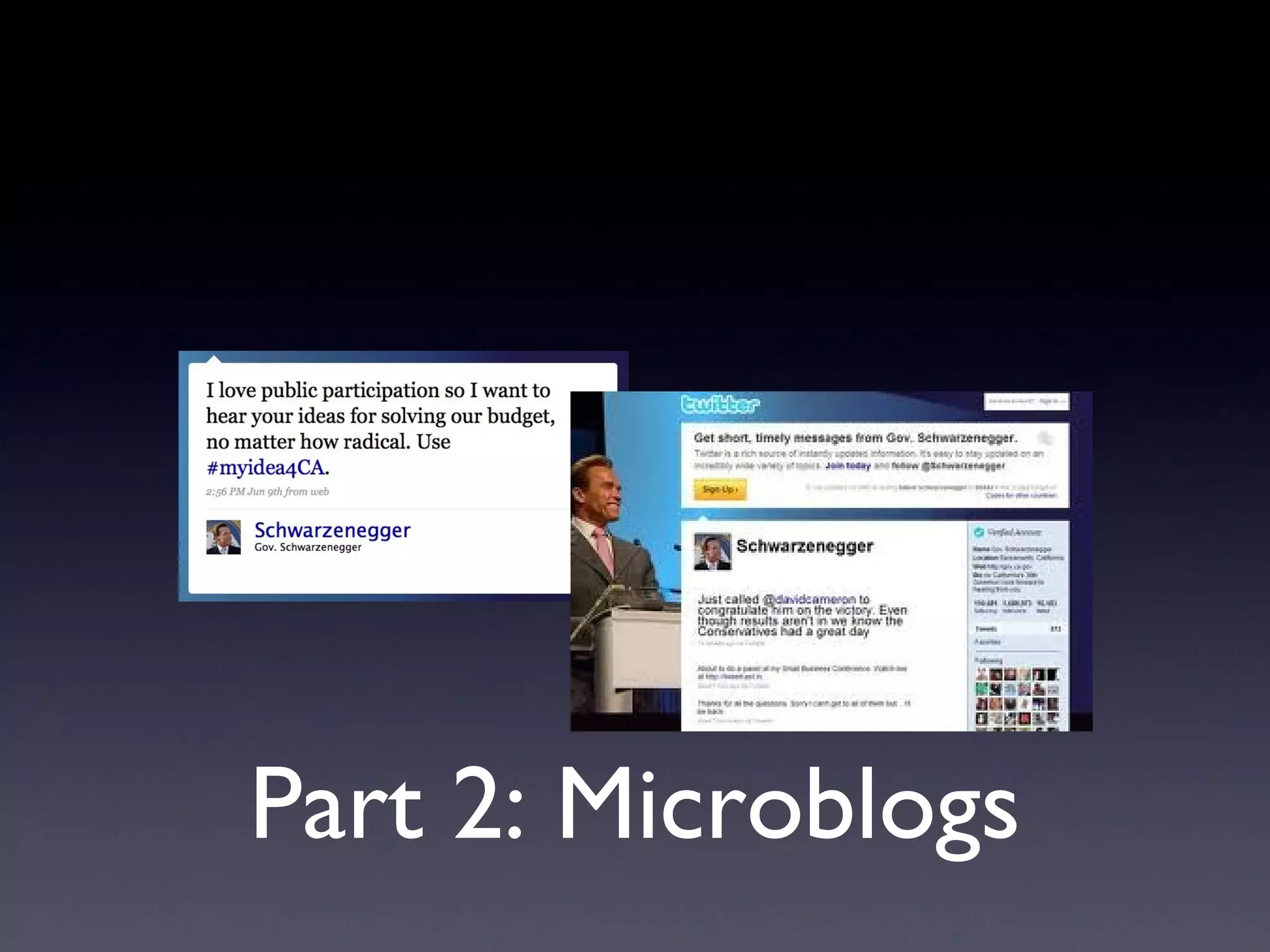 Part 2: Microblogs 