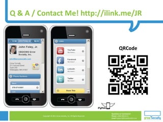 Q & A / Contact Me! http://ilink.me/JR iFlyMobi.com QRCode 