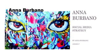 ANNA
BURBANO
SOCIAL MEDIA
STRATEGY
BY ANNA BURBANO
5/28/2017
 