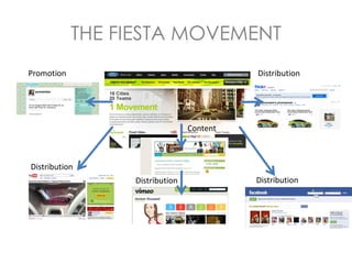 THE FIESTA MOVEMENT
Promotion                                 Distribution




                                Content



...