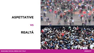 #SMDAYITMASHABLE SOCIAL MEDIA DAY ITALY
ASPETTATIVE
vs
REALTÁ
 