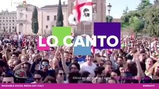 #SMDAYITMASHABLE SOCIAL MEDIA DAY ITALY
Clicca qui per vedere il video: http://bit.ly/1M2016_seitu
 