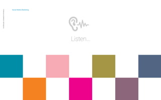 Social Media Marketing 
Private and confidential CAB Studios © 
Listen… 
 