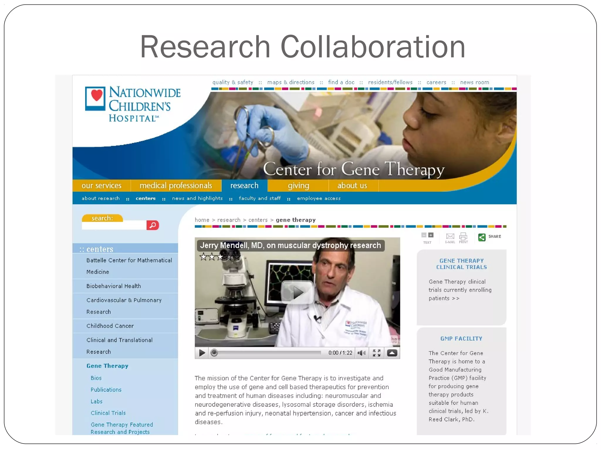 Research Collaboration
 