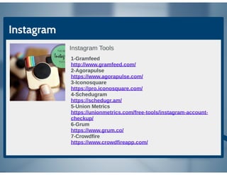 Social media Tips & tools