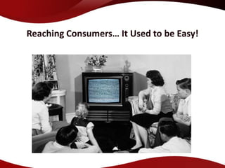 Reaching Consumers… It Used to be Easy!
 