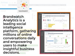Brandwatch
Analytics is a
leading social
intelligence
platform, gathering
millions of online
conversations daily
and empow...