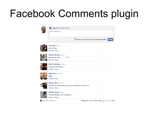 Social plugins wizard
     http://developers.facebook.com/plugins
 