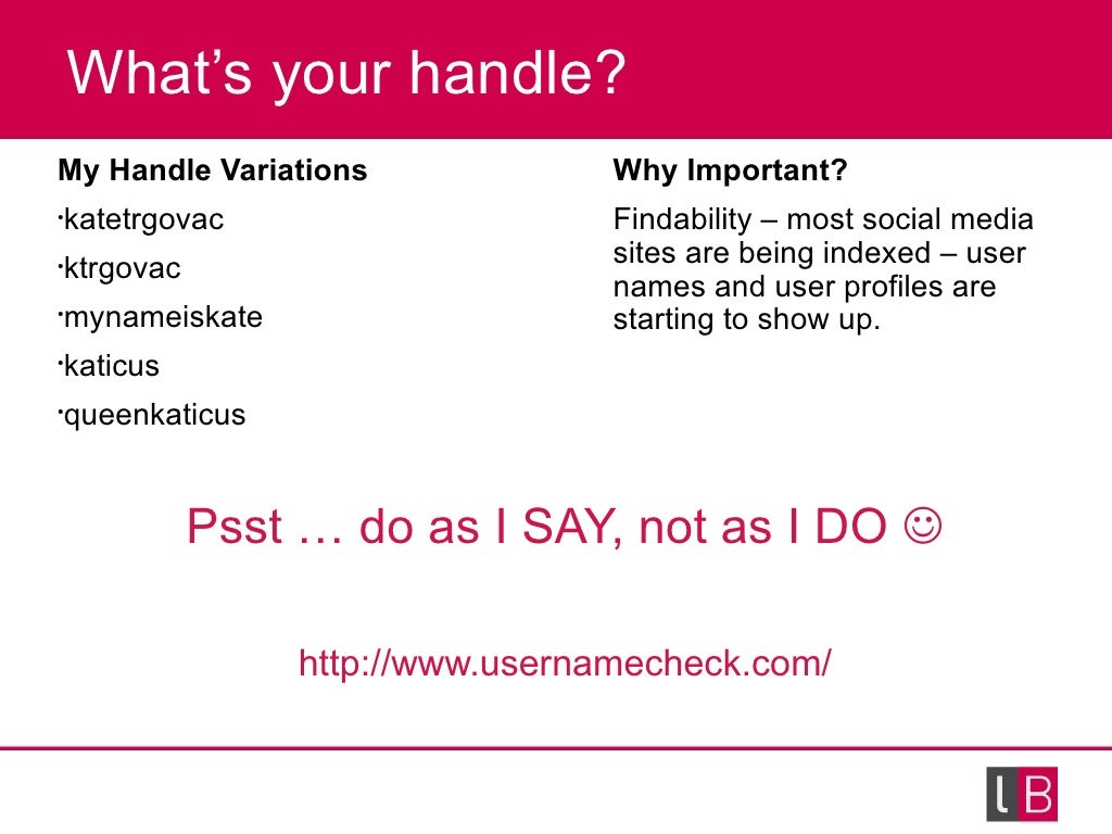 What’s your handle? My Handle