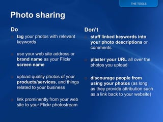 Photo sharing<br />Photo sharing sites give you a place to upload and organize your photos<br />You can invite friends to ...