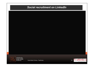 TiasNimbas - Social media training (linkedin and recruitment) MSC Utrecht february 2013