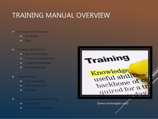 social media training manual ppt slides 1 12 completed version