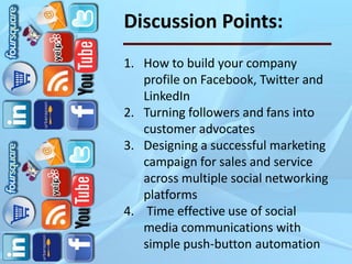 Social Media Training Series: Marketing & Sales; Customer Service; Leveraging Social Communities; Tracking and Analyzing [Genia Stevens]