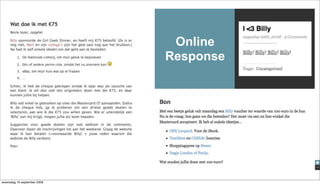 Online
                             Response




woensdag 16 september 2009
 