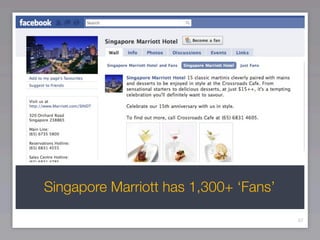Singapore Marriott has 1,300+ ‘Fans’

                                       57
 