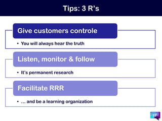 Tips: 3 R’s12