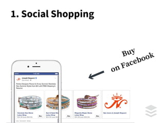 1. Social Shopping
Buy
on
Facebook
 