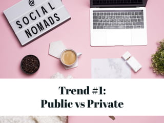 Trend #1:
Public vs Private
 