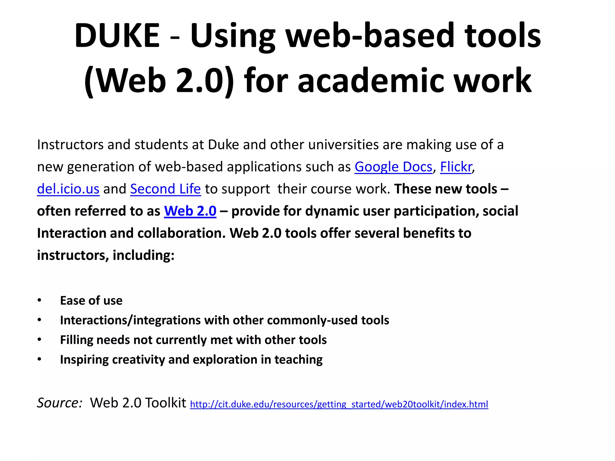 Podcasting at Mason on iTunes UThere are a number of ways to use iTunes U for academic and institutional content.   The strategies below focus primarily on uses in academic courses.As a distribution tool for digital audio and video course materials selected by the instructorInstructors can post materials in digital audio and video format and organize them into categories called tabs; students can then easily find the materials they need.As a shared space for student-created materialsInstructors can set up a tab as a "shared" space. Students can post their audio and video files to this tab so that anyone else in the class can see what they have created.As a drop box for student homeworkInstructors can set up a tab to function as a "drop box". Students can use this tab to upload the audio and video files they create as homework. The instructor is the only one who can see content in a drop box, so student homework remains private and is not accessible to other students who have access to the course album.As a showcase for original student and instructor contentshowcase exceptional student-created audio or video (such as presentations, mini-documentaries, travelogues, or short films) by making them available to a larger audience.