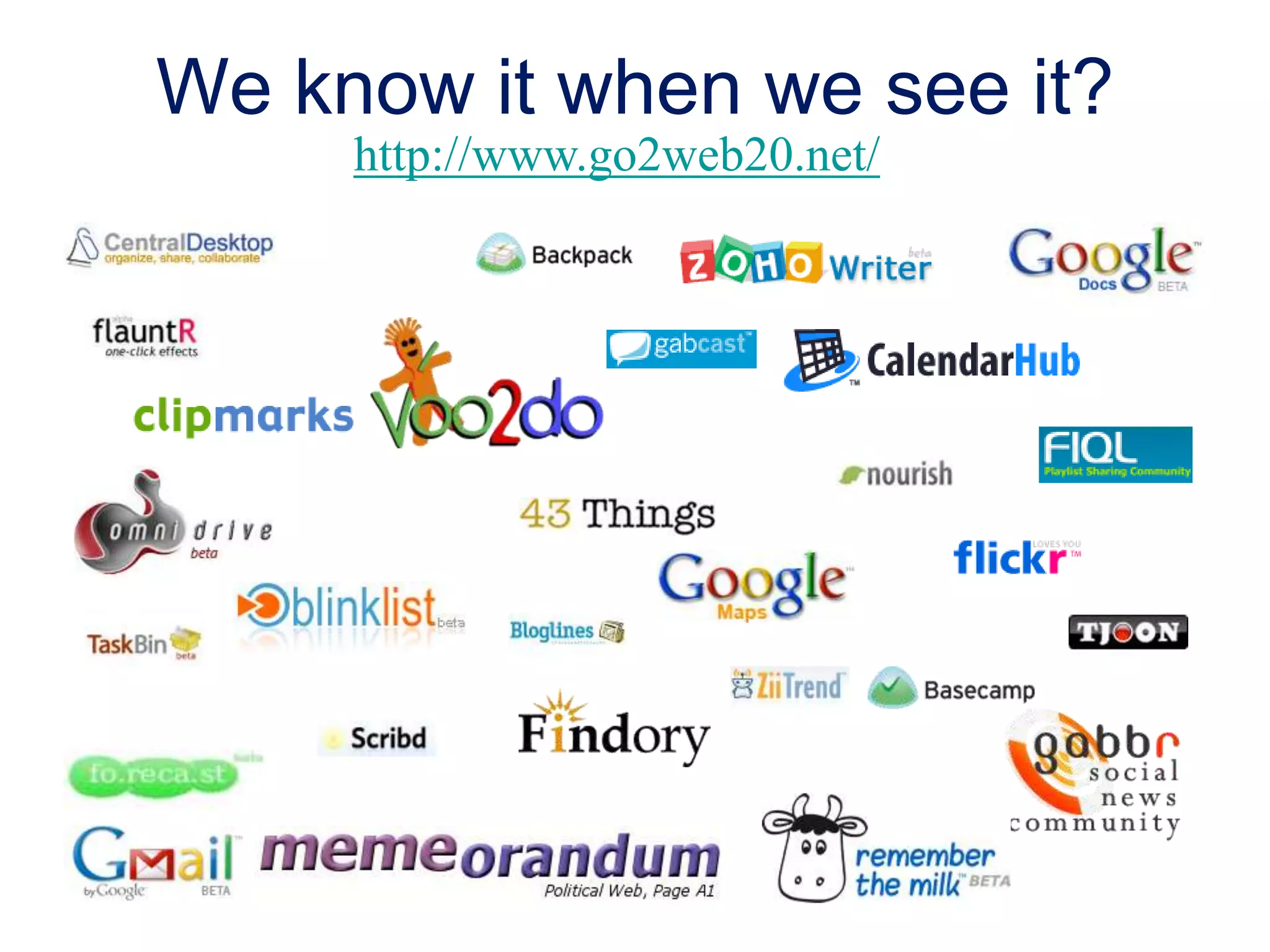Slideshare: http://www.slideshare.net/rreoWhat is Web 2.0? It’s open to some interpretation.But what’s important …