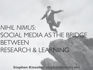 Social Media as a Bridge between Teaching and Research