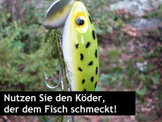 Nutzen Sie den Köder, der dem Fisch schmeckt! 