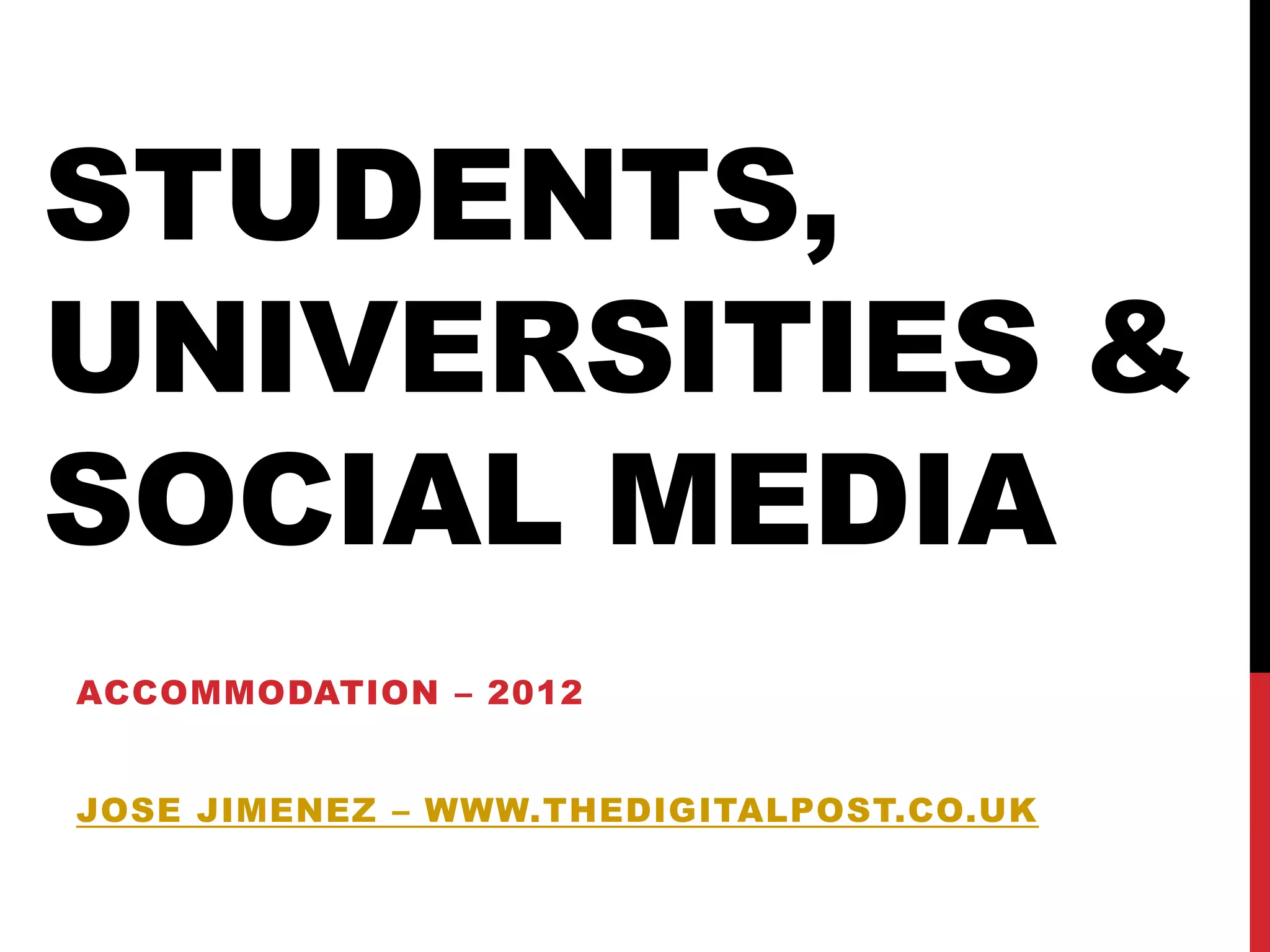 Social media & universities | PPT
