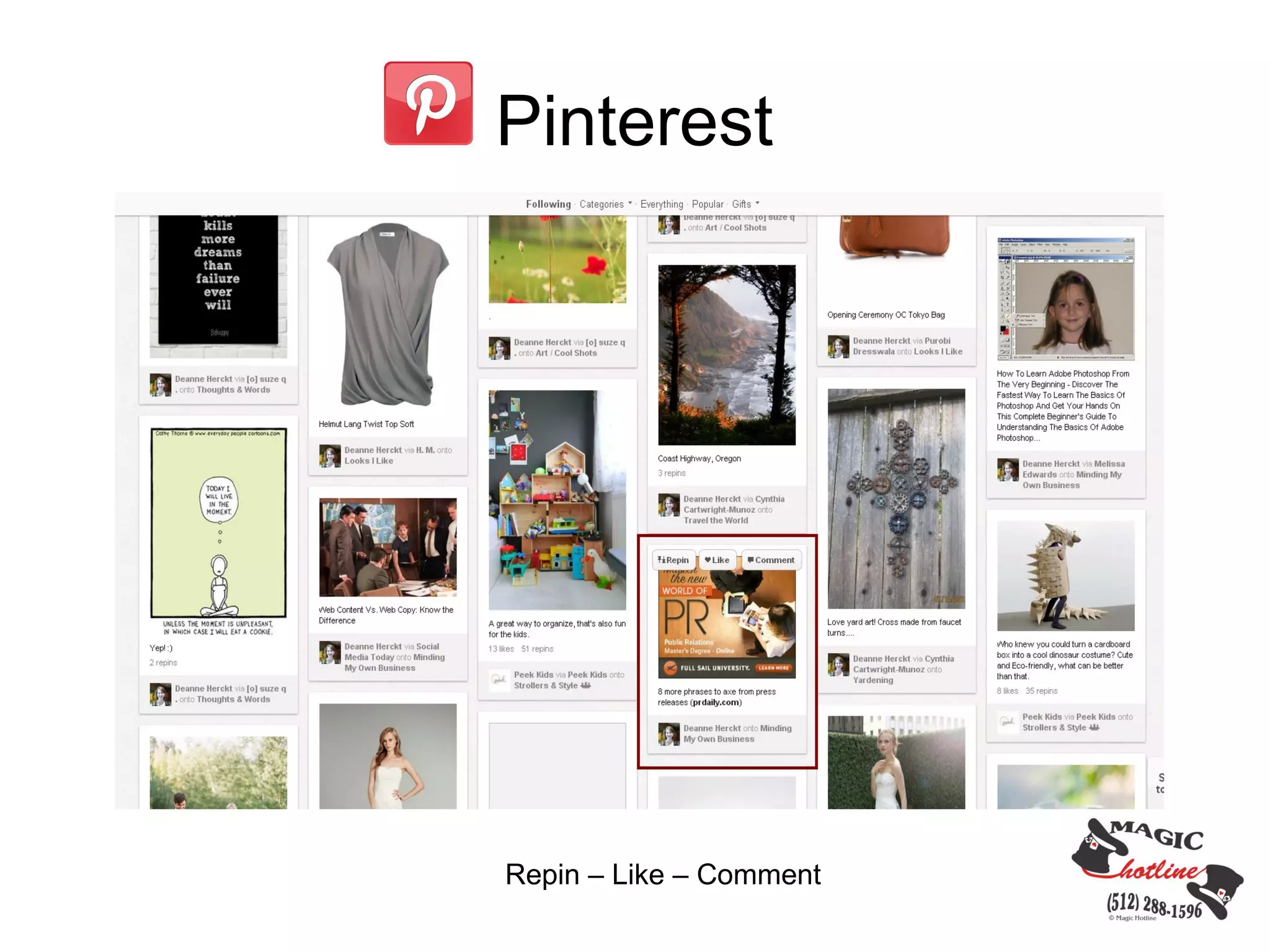 Pinterest




Repin – Like – Comment
 
