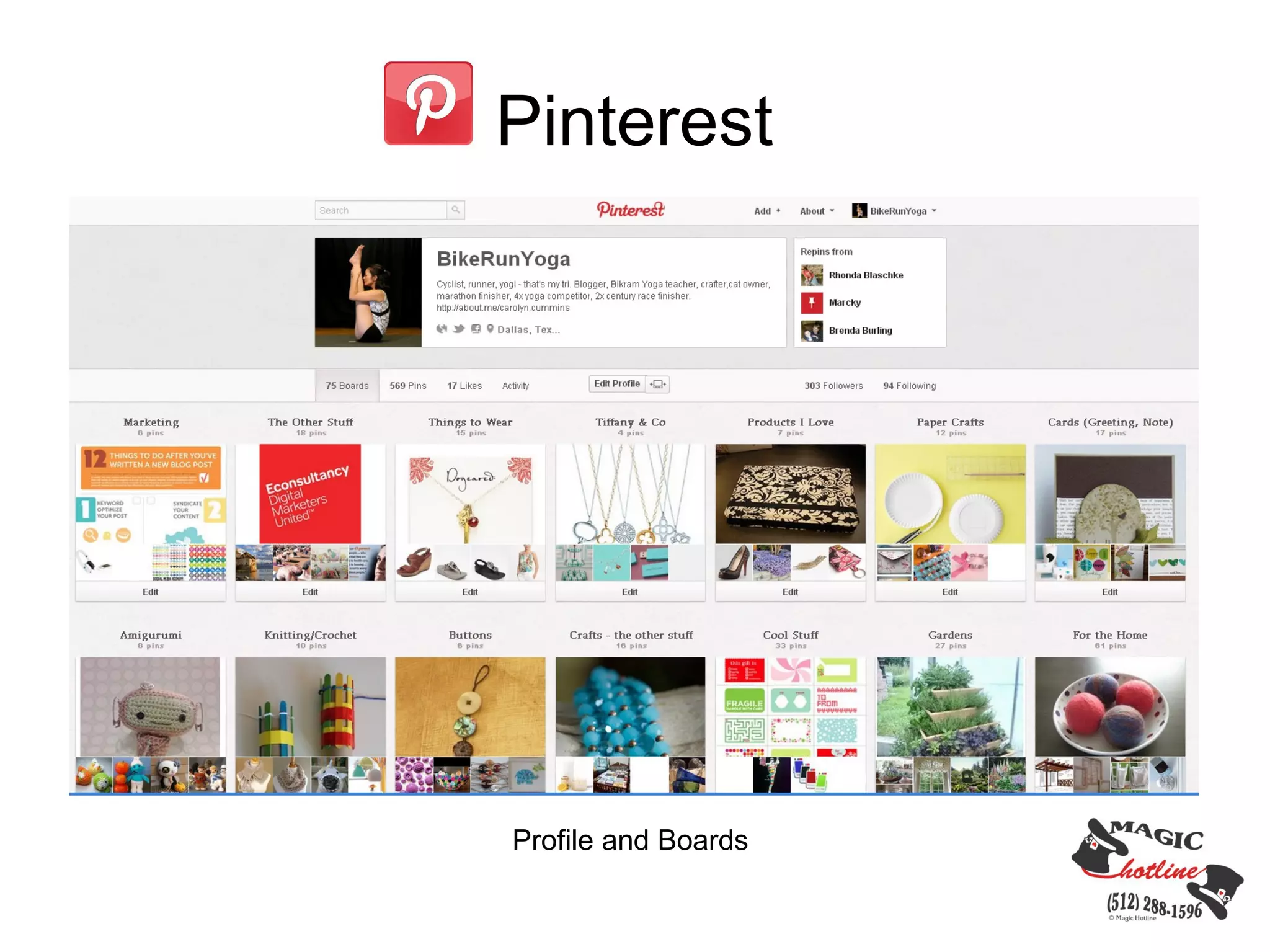 Pinterest




Profile and Boards
 