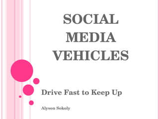 SOCIAL MEDIA VEHICLES Drive Fast to Keep Up Alyson Sokoly 