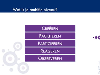 Wat is je ambitie niveau?
©Copyright2009-BudecoB.V.
 