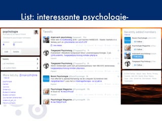 List: interessante psychologie-
twitteraars
 
