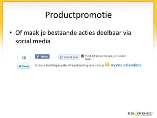 ProductpromotieOf maak je bestaande acties deelbaar via social media