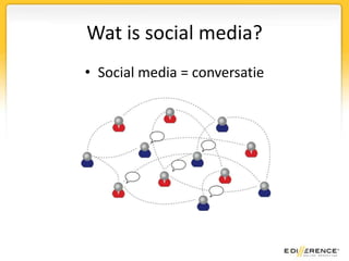 Wat is social media?Social media = conversatie