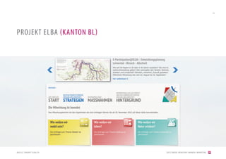 14




PROJEKT ELBA (KANTON BL)




QUELLE: ZUKUNFT-ELBA.CH    [2012] BADER. MENSCHEN I MARKEN I MARKETING
 