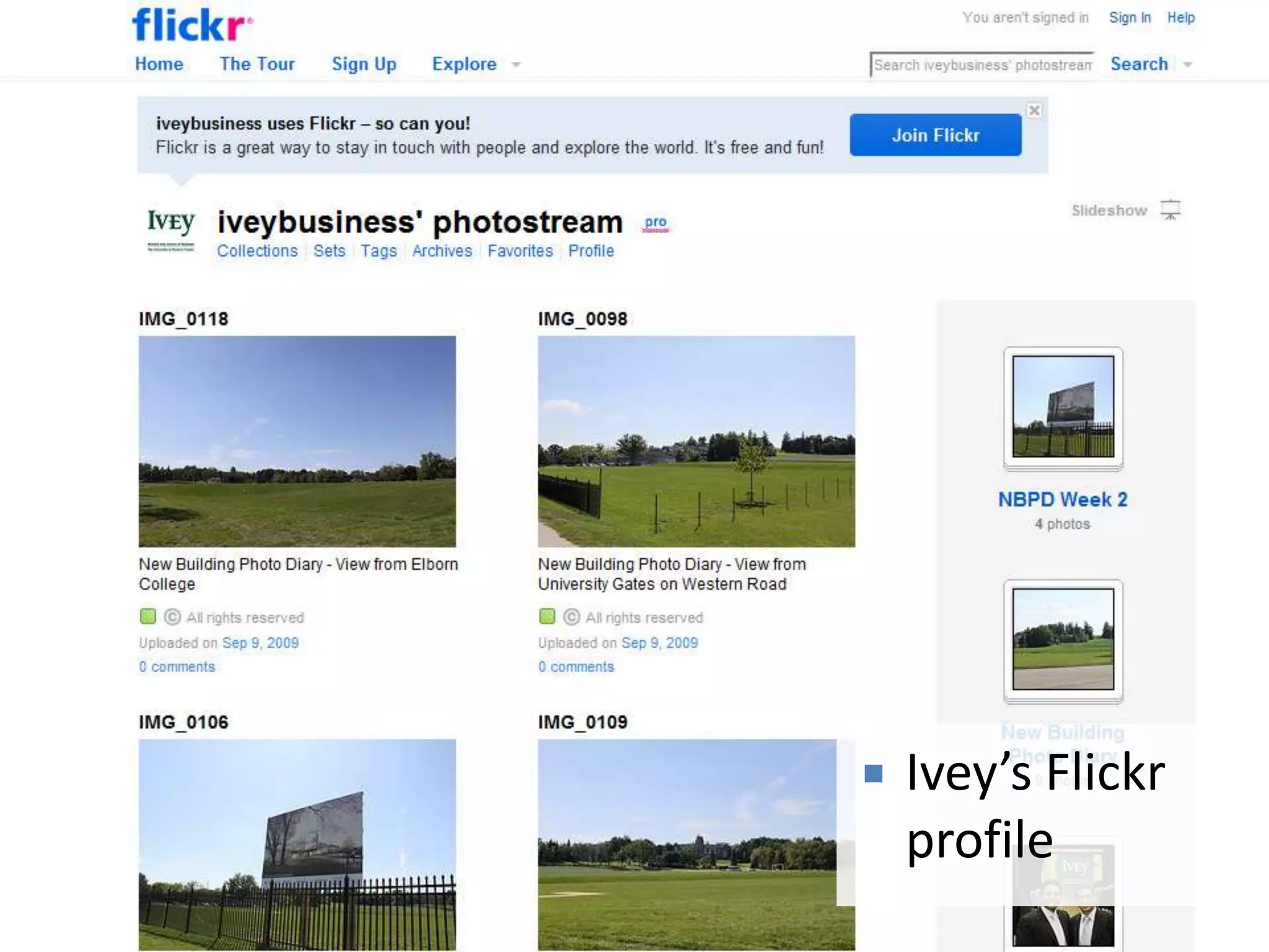    Ivey’s Flickr
    profile
 