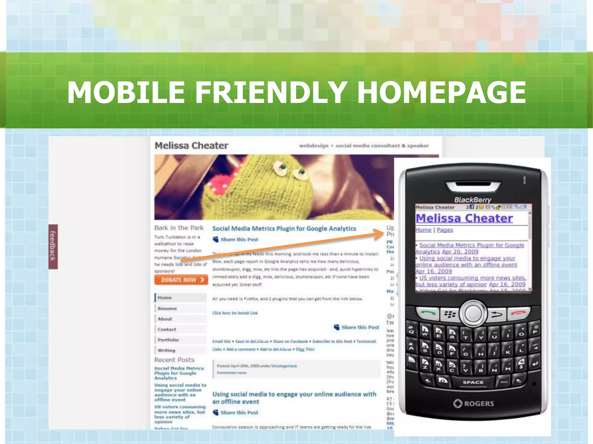 MOBILE FRIENDLY HOMEPAGE
 