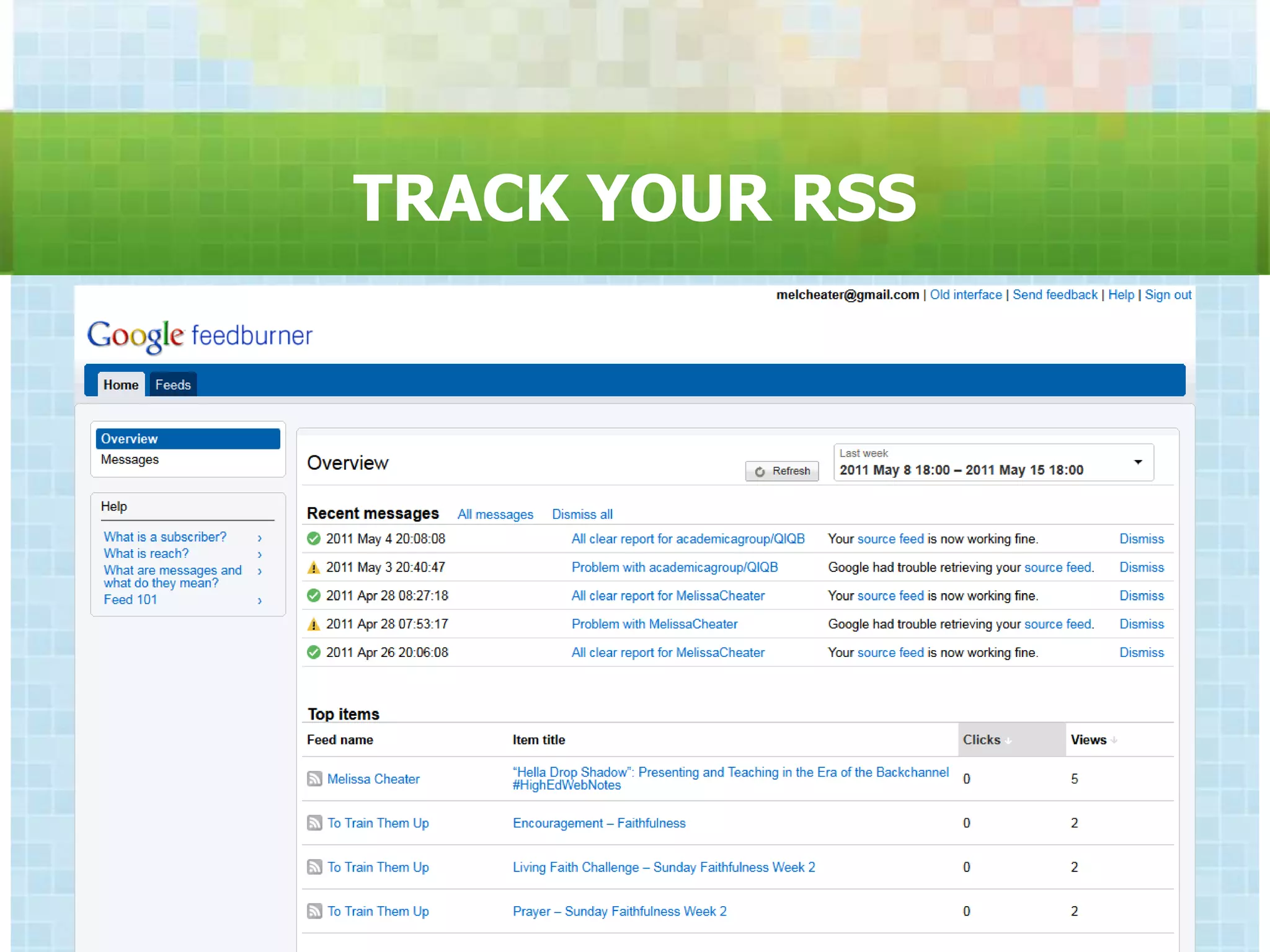 TRACK YOUR RSS
 