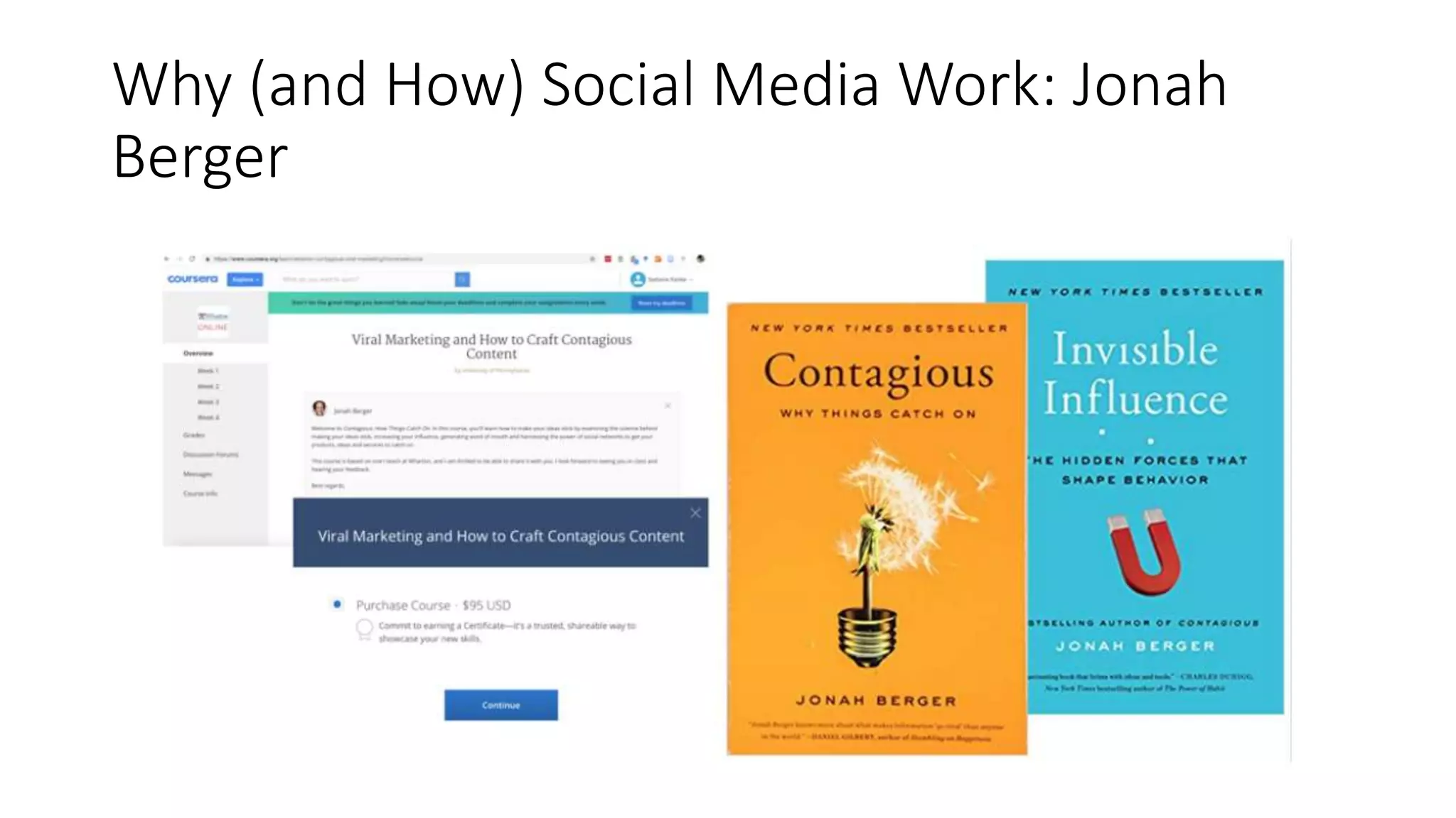 Why (and How) Social Media Work: Jonah
Berger
 