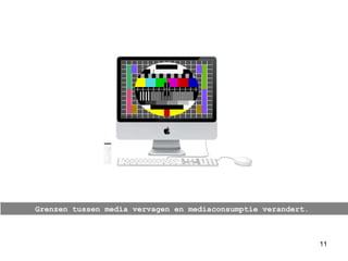 Grenzen tussen media vervagen en mediaconsumptie verandert.  