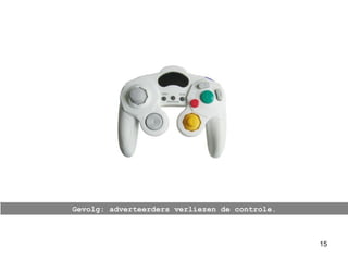 Gevolg: adverteerders verliezen de controle. 