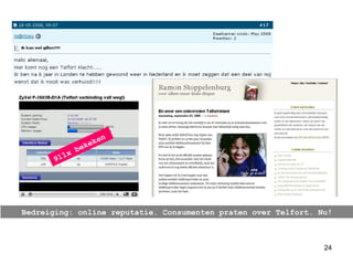 Bedreiging: online reputatie. Consumenten praten over Telfort. Nu! 911x bekeken 