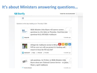 It’s about Ministers answering questions…
 