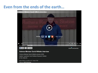 Even from the ends of the earth…
 