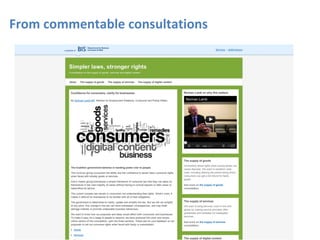 From commentable consultations
 