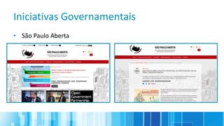 • São Paulo Aberta
Iniciativas Governamentais
 