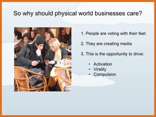 Society Rewards - For the first time ever, brands and merchants get exactly what they want:  the ability to reward word of mouth.Society LevelsHow the game works:Users earn points for influencing others, via:Check-ins