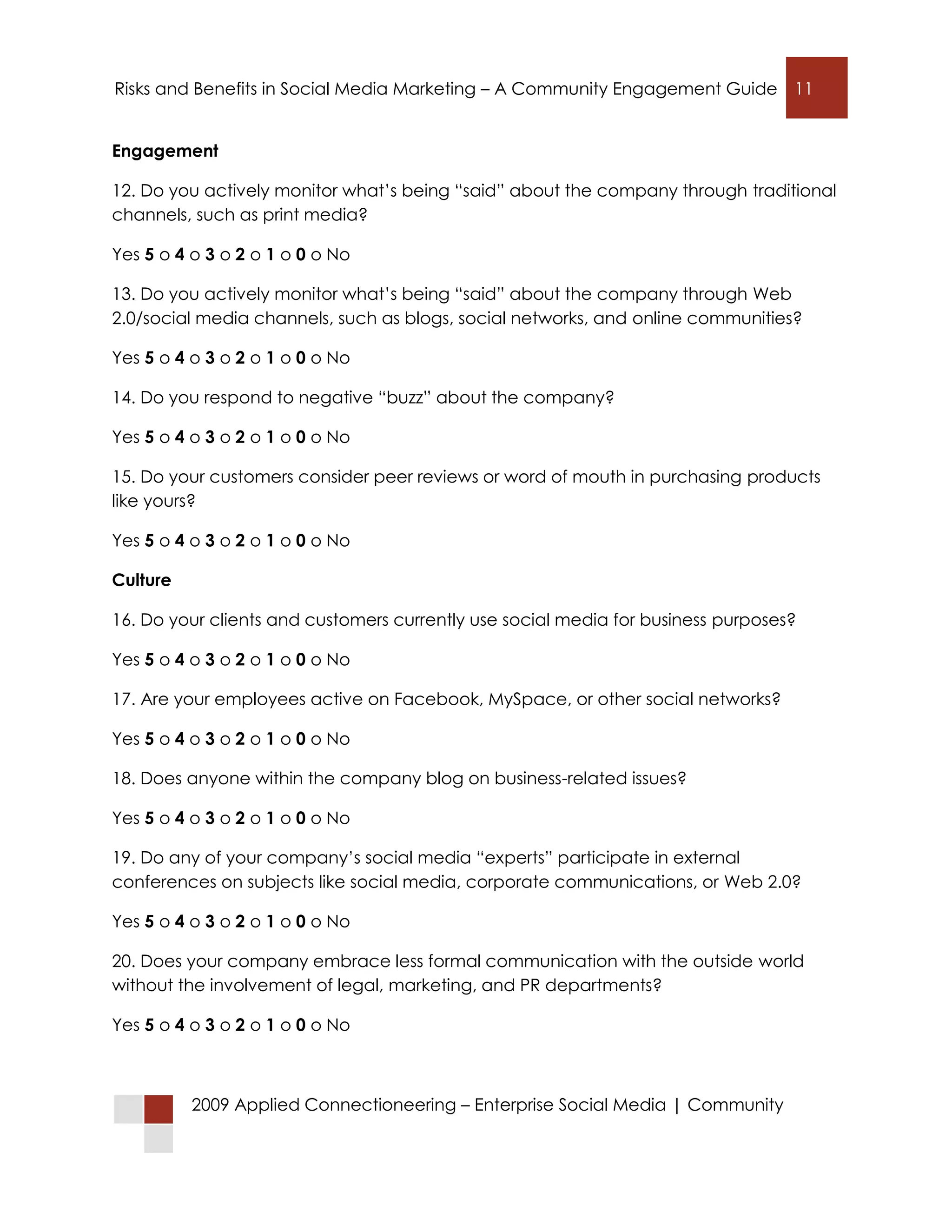 Connecting with Customers in Social Networks: Risks and Benefits